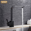 XOXO Polished Black Brass Swivel Kitchen Sinks Faucet 360 degree rotating Kitchen Mixer Tap 83030H