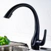 FLG Kitchen Faucet Pull Out Kitchen Faucet Mixer Single Handle 360 Rotation Black Sink Mixer Tap 