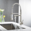 Promotion Dual Spout Spring Pull Down Kitchen Sink Faucet 360 Degree Rotate Hot and Cold Water Taps 