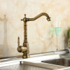 Kitchen Faucets 360 Swivel Antique Brass Porcelain Mixer Tap Bathroom Basin Mixer Hot Cold Tap Antique Faucet