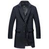 Mwxsd brand winter casual Wool coat for men Middle long woolen topcoat jacket male warm Overcoat Single Breasted wram outwear 