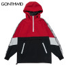 GONTHWID Patchwork Color Block Pullover Hooded Jackets 2017 Autumn Zipper Tracksuit Casual Jacket Coats Hip Hop Male Streetwear