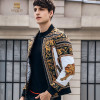  fanzhuan New 2018 winter new men's MALE personality warm printed baseball collar cotton jacket Baroque coat 820090