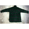 New Arrivals Kanye West Check Pattern Wool-blend Tweed Overshirt Spread Collar Cropped Jacket Vented side-seams 