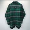 New Arrivals Kanye West Check Pattern Wool-blend Tweed Overshirt Spread Collar Cropped Jacket Vented side-seams 