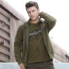 2018 Fashion Men's Jackets Casual Army Green Solid Large Size Jacket Lapel Zipper Men's Bomber Military Outerwear Coats WMS-6391