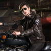 2016 Men's real leather jacket pigskin Genuine Leather jacket men leather coat air force flight jackets padding cotton warm