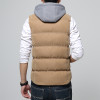 M-4XL Casual Men Vest Men Slim Fit 2018 Waistcoat Hat Detachable Hooded Winter Warm Windbreak Khaki Men Vest