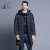 ICEbear 2018 Winter Men's Long Coat Exquisite Arm Pocket Men Solid Parka Warm Cuffs Design Breathable Fabric Jacket B17M298D