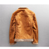 M-4XL Leather Jacket For Man Warm Lamb Wool Lining Fashion Casual Thick Winter Male Jacket Zipper Coat Plus Size A5125