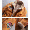 M-4XL Leather Jacket For Man Warm Lamb Wool Lining Fashion Casual Thick Winter Male Jacket Zipper Coat Plus Size A5125