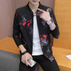 men 2018 casual jacket men's spring autumn trend handsome Coat Slim printing clothes JN7