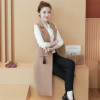 2018 Spring Autum New Fashion Long Pockets Turn-down Collar Single Button Sleeveless Blazer West Jackets Office Lady WaistCoat