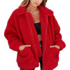 Elegant Faux Fur Coat Women 2018 Autumn Winter Thick Warm Soft Fleece Jacket Pocket Zipper Outerwear Overcoat Bear Teddy coat