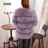 2018 autumn and winter long section of thick round neck Slim thin ostrich hair real Ostrich feather coat Women winter jacket