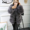 2018 autumn and winter long section of thick round neck Slim thin ostrich hair real Ostrich feather coat Women winter jacket