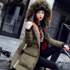 2017 New Winter Jacket Women Coat Warm Slim Thick Long Parkas Good Quality Color Fur Collar Hooded For Women Coats Female Jacket