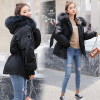 FTLZZ 2018 Women Winter Short Jacket Mujer Hooded Parkas Winter Coat Women Loose Parka Fur Collar Cotton Padded Jackets