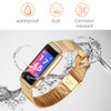 2018 New Lady Elegant Stainless Steel Heart Rate smart band Woman girl Blood Pressure bracelet weather forecast smart wristband