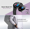 SENBONO V11 Smart watch IP67 waterproof Tempered glass Activity Fitness tracker Heart rate monitor BRIM Men Women Smart band 