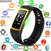 2018 Smart Bracelet WristBand Watch Fitness Heart Rate Monitor Blood Pressure Oxygen Waterproof Alloy sport Wristwatch Men Women