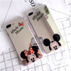 Luxury Mirror Phone Bag Case for iPhone 6S 6 s 7 8 Plus Mickey Minnie Silicone Cover for funda iPhone 8 Plus i Phone 7Plus 8Plus