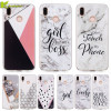P20Lite Marble Phone Case on for Huawei P20 Lite P 20 lite Case Geometry Splice Pattern Soft TPU Back Cover for Huawei P20 Coque