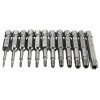 Drillpro 12Pcs Electric Tamper Torx Socket Screwdriver Bit Hand Tool Set 1/4 " 6.3mm (T5-T40)