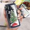 CASEIER Snowflake Christmas Case For iPhone 7 8 6 6S Plus Soft TPU Quicksand Case For iPhone X Xr Xs Max Cover New Year Funda