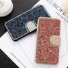 KISSCASE Glitter Leather Flip Phone Case For iPhone 6 6S 7 8 Plus 5 5S SE Bling Diamond Stand Wallet Back Cover Shells Capinhas