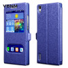 Case for huawei P7  Cover Dual View Window  View High Quality Protector Leather Flip Case for huawei P7