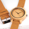 BOBO BIRD Lovers Wood Watches for Women Men Leather Band Bamboo Couple Casual Quartz Watches OEM as Gift