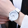 2018 LONGBO Top Brand Fashion Quartz White Ceramic Lovers Watches Luxury Casual Unique Ladies Dress Wristwatch Relogio Feminino