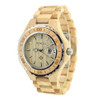 BEWELL 100B Couple Wooden Quartz Watch Men and Women Handmade Lightweight Date Display Fashion Watches Gift Box and Watch Tools