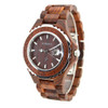 BEWELL 100B Couple Wooden Quartz Watch Men and Women Handmade Lightweight Date Display Fashion Watches Gift Box and Watch Tools