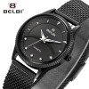 BELBI Couple Watches Diamond Watch for Men and Women Ultra-Thin Steel Watchstrap Clock Business Japan Quartz Movement Hodinky