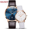 Luxury Brand OLEVS Men's Calendar Watches Men and Women Quartz Clock Fashion Casual Leather Strap Wrist Watch Male Relogio