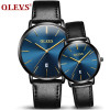 Luxury Brand OLEVS Men's Calendar Watches Men and Women Quartz Clock Fashion Casual Leather Strap Wrist Watch Male Relogio