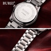 BUREI Top Brand Men Women Dress Quartz Watch New Hand Couples Table Fashion Casual Clock Steel Band Wristwatches 