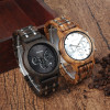 BOBO BIRD Lover Watches Wooden Luxury Clock Business Timepieces With Auto Date Wood Watch Box Relogio Feminino Masculino J-P1819