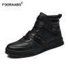 2018 New Luxury High Top Mens Casual Shoes Flats Autumn Hip Hop Male Footwear High Top Men Sneaker PU Leather Shoes 