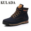 KULADA New Men Winter Snow Boots Men Outdoor Activity Sneakers Boots Warm Fur Lace Up High Top Fashion Shoes Men Safety Boots