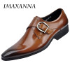 IMAXANNA 2018 New Men Leather Shoes Man Flat Classic Men Dress Shoes Leather Italian Formal Oxford Plus Size 38-48