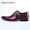 IMAXANNA 2018 New Men Leather Shoes Man Flat Classic Men Dress Shoes Leather Italian Formal Oxford Plus Size 38-48