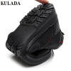 KULADA Boots Cow Suede Men's Winter Ankle Boot Men Warmest Snow Boots Double Zipper Side Boot Mens Casual Winter Shoes