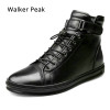 New Mens Casual shoes Genuine Leather High top Winter Shoes Lace up Ankle Boots Winter Shoes for men Warm Footwear Walker Peak