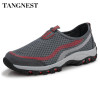 Tangnest 2017 New Men Mesh Shoes Breathable Mixed Color Men Slip-on Flats Network Couple Flats Man Boat Shoes Size 35~44 XMR2469