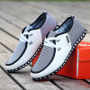 GOXPACER Spring Autumn Men Shoes Men Casual Shoes Breathable Flats Lacing Fashion Men Leather Shoes Plus Size 