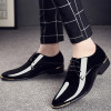 NPEZKGC 2018 Newly Men's Quality Patent Leather Shoes Zapatos de hombre Size 38-47 Black Leather Soft Man Dress Shoes