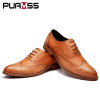 2018 New Men Dress Shoes Handmade British Brogue Style Paty Leather Wedding Shoes Men Flats Leather  Oxfords Formal Shoes